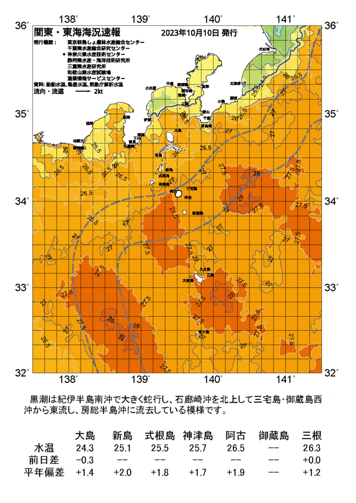 海の天気図2023年10月10日