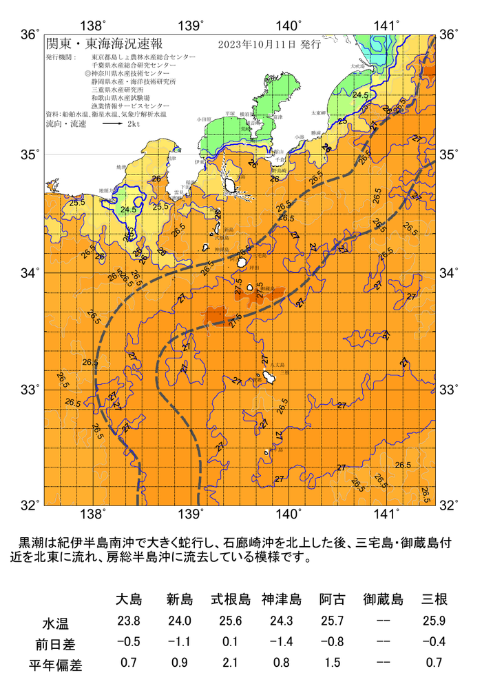 海の天気図2023年10月11日