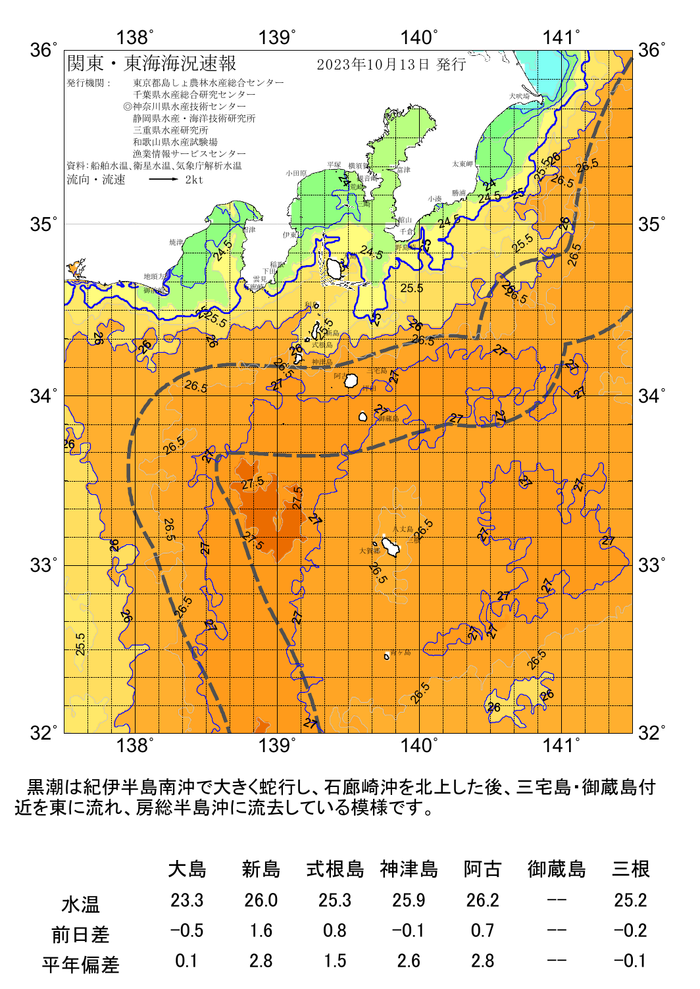 海の天気図2023年10月13日