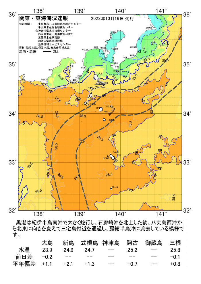 海の天気図2023年10月16日