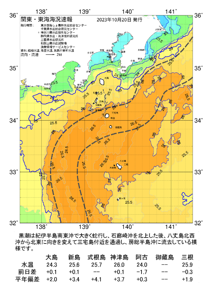 海の天気図2023年10月20日