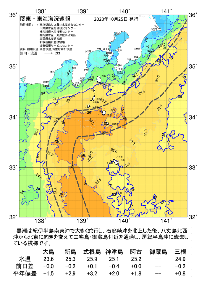 海の天気図2023年10月25日