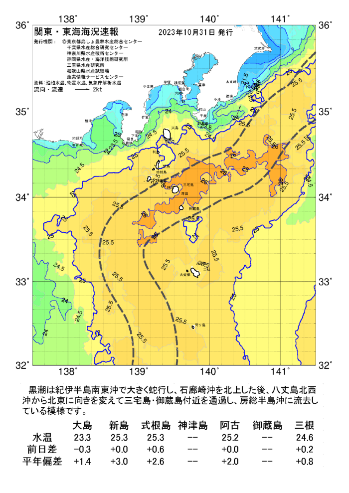 海の天気図2023年10月31日