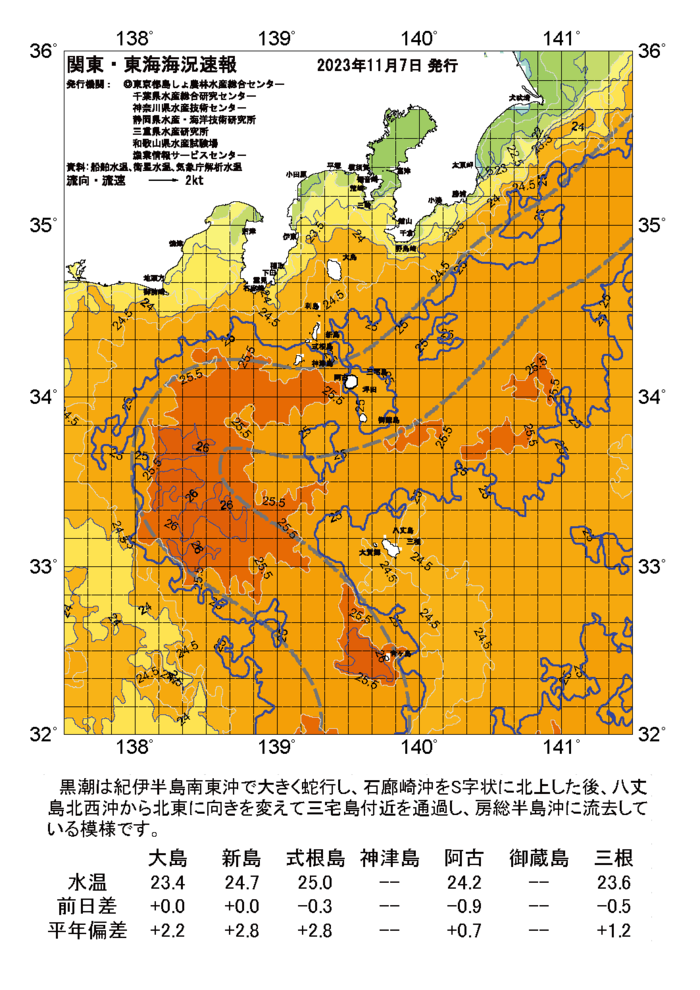 海の天気図2023年11月7日