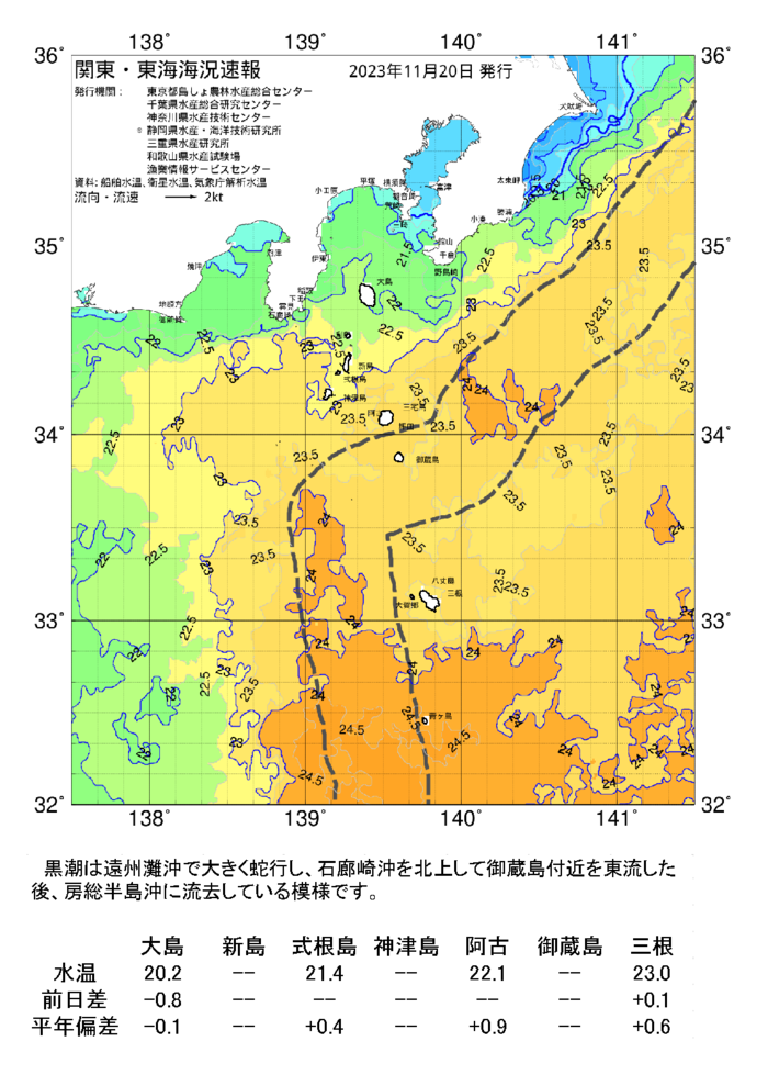 海の天気図2023年11月20日