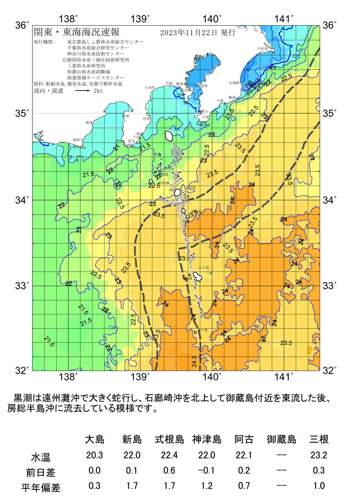 海の天気図2023年11月22日