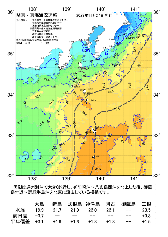 海の天気図2023年11月27日