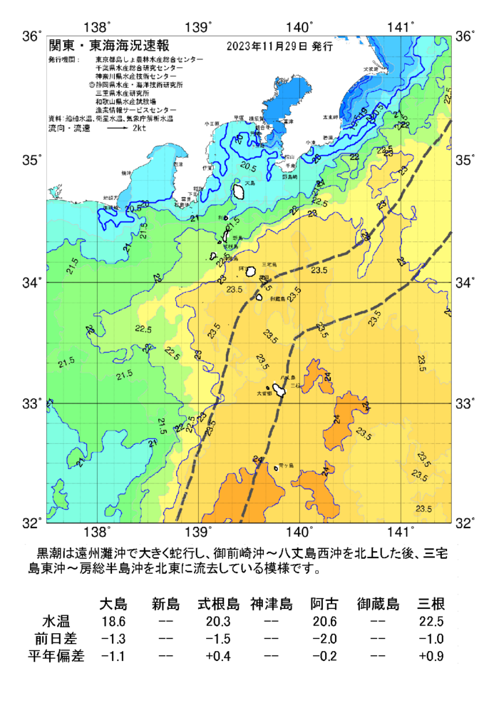 海の天気図2023年11月29日