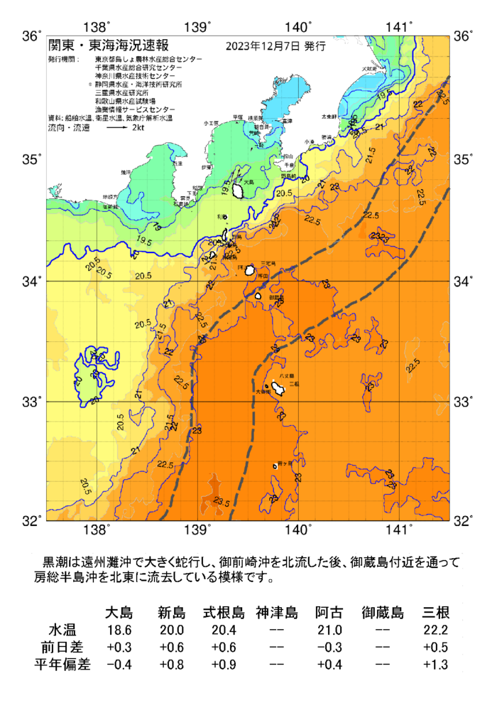 海の天気図2023年12月7日