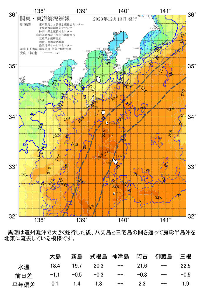 海の天気図2023年12月13日