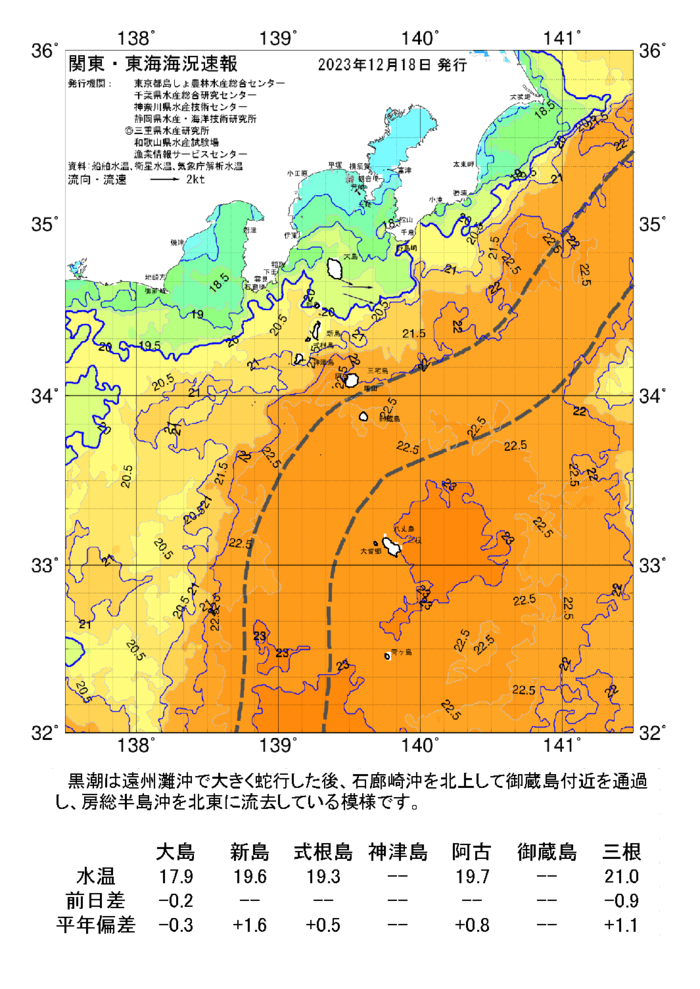 海の天気図2023年12月18日