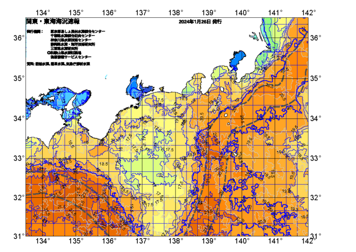 広域版海の天気図2024年1月26日