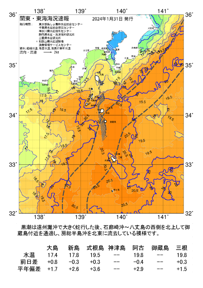 海の天気図2024年1月31日