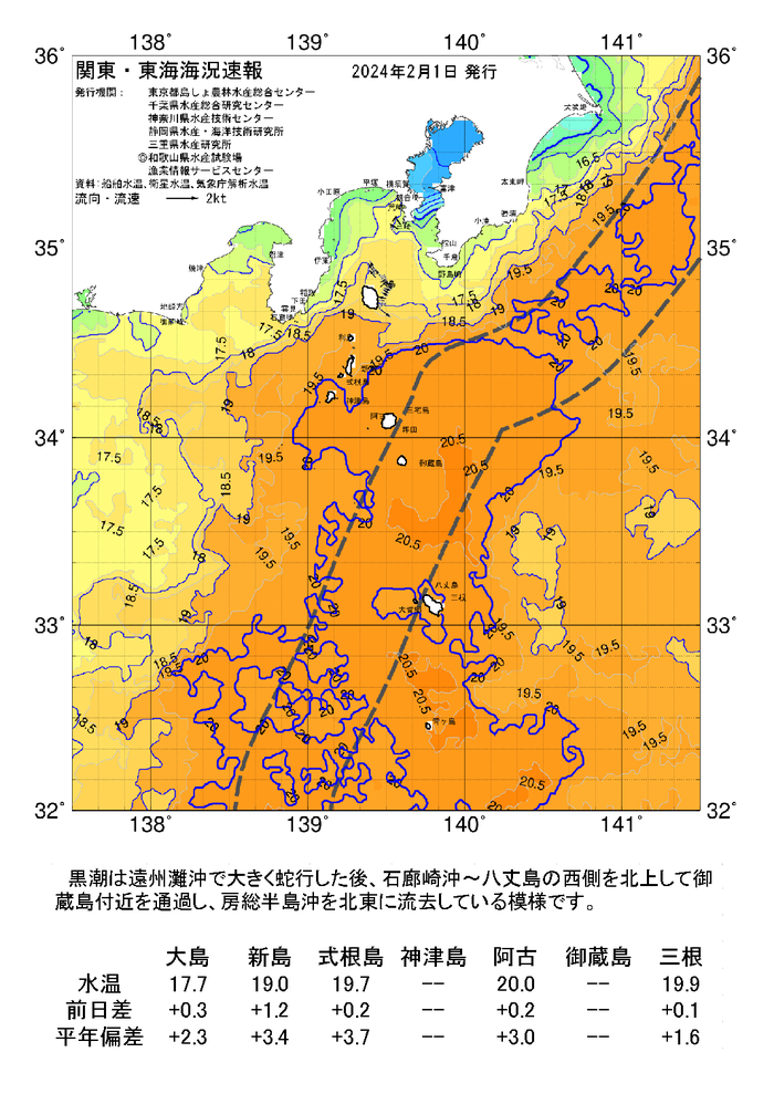 海の天気図2024年2月1日