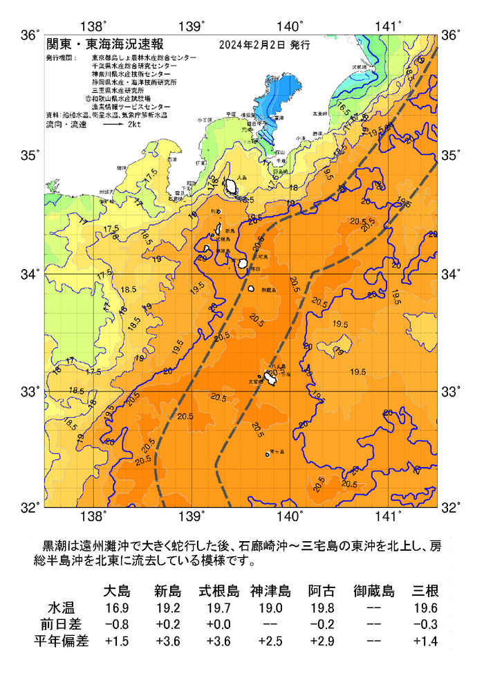 海の天気図2024年2月2日