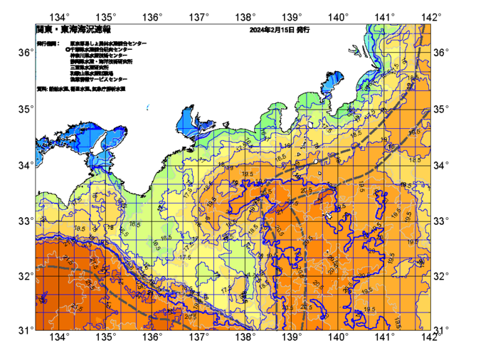 広域版海の天気図2024年2月15日