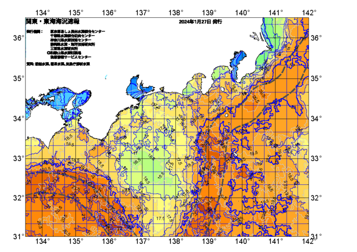 広域版海の天気図2024年1月27日