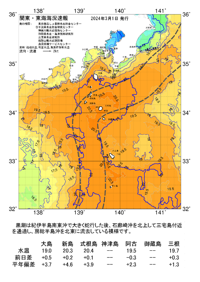 海の天気図2024年3月1日