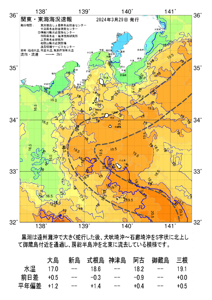 海の天気図2024年3月29日