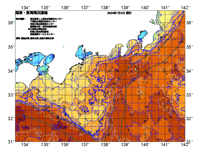 広域版海の天気図2024年1月3日