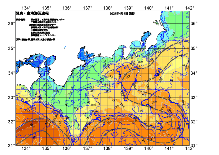 広域版海の天気図2024年4月4日