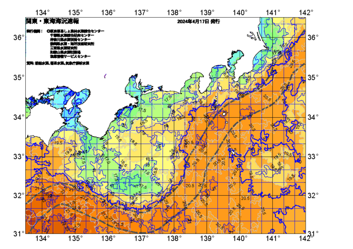 広域版海の天気図2024年4月17日