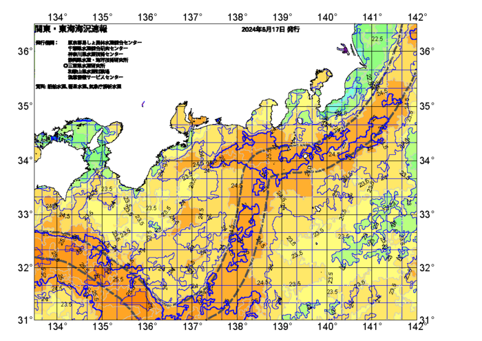 広域版海の天気図2024年6月17日