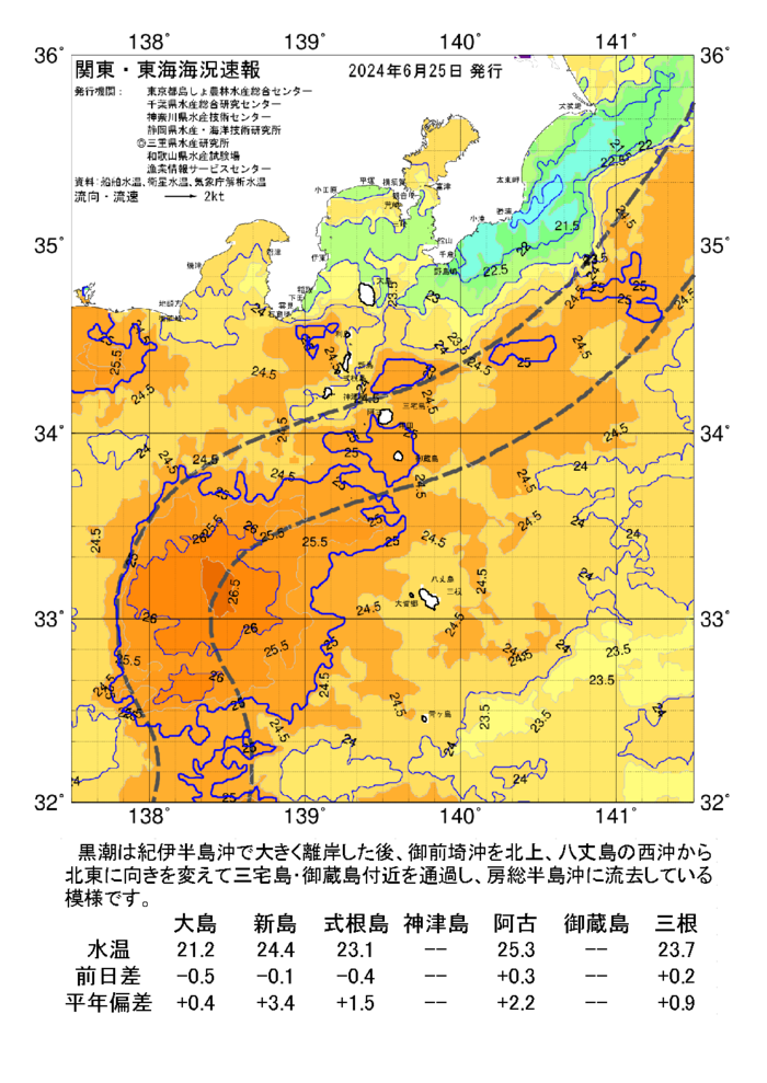 海の天気図2024年6月25日