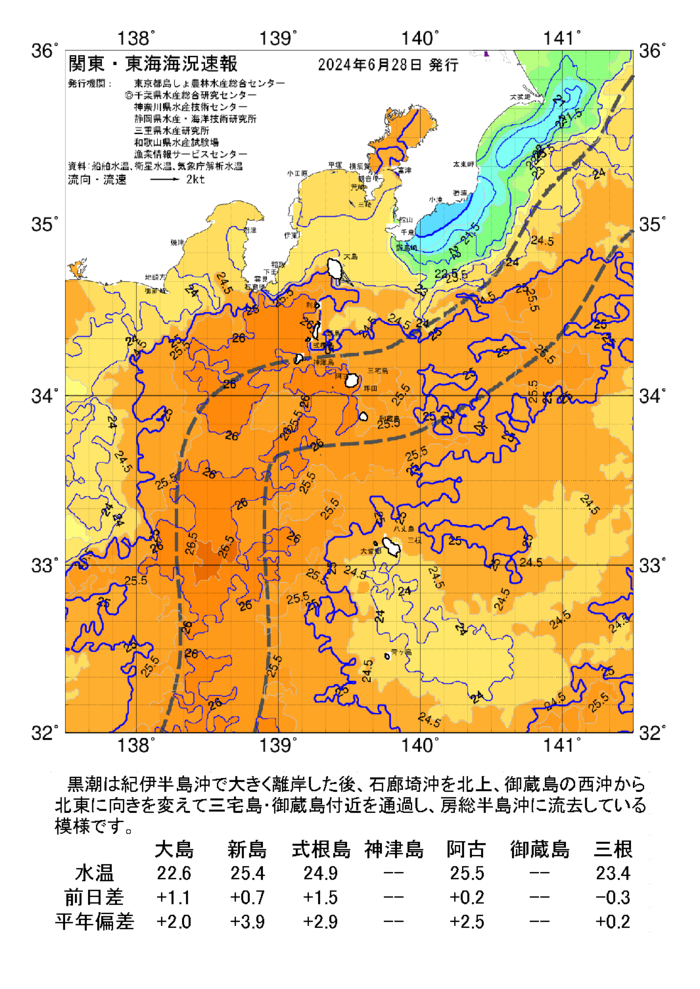 海の天気図2024年6月28日