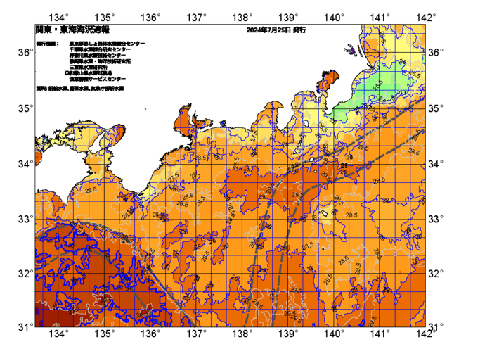 広域版海の天気図2024年7月25日