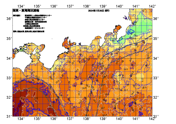 広域版海の天気図2024年7月26日