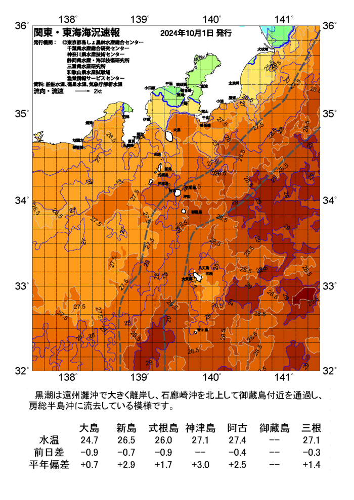 海の天気図2024年10月1日