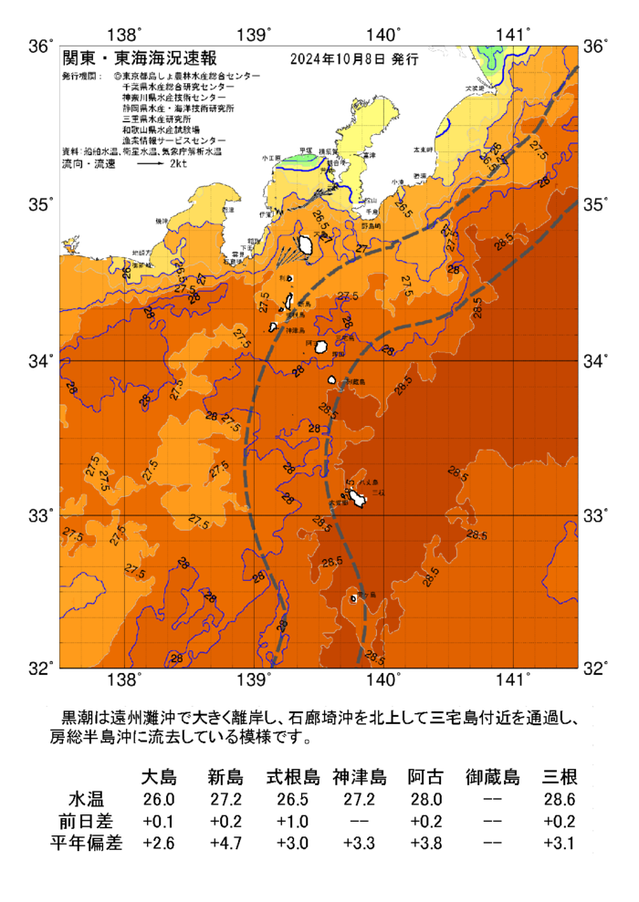 海の天気図2024年10月8日