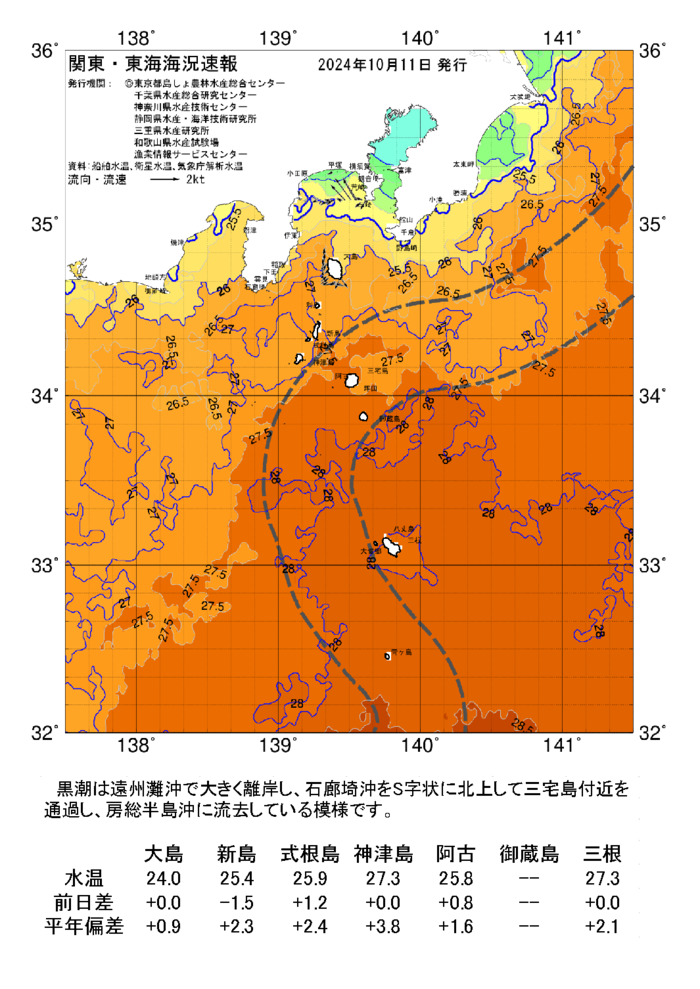 海の天気図2024年10月11日