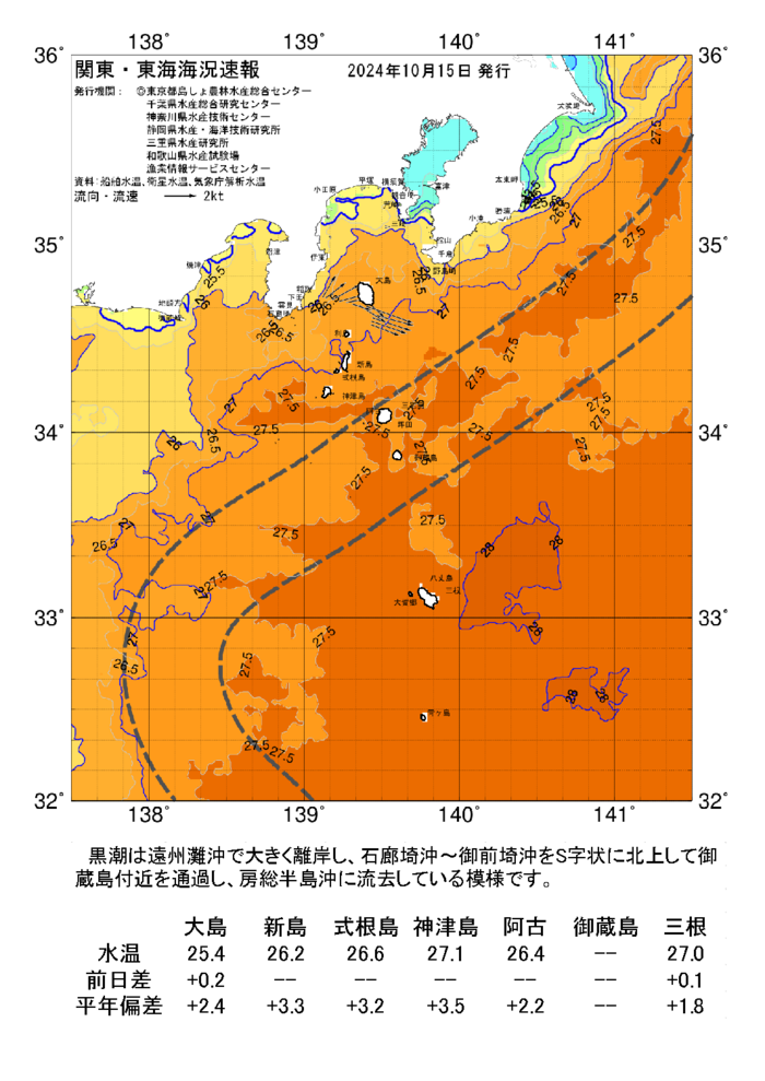 海の天気図2024年10月15日