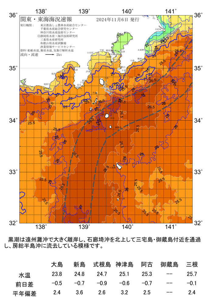 海の天気図2024年11月6日