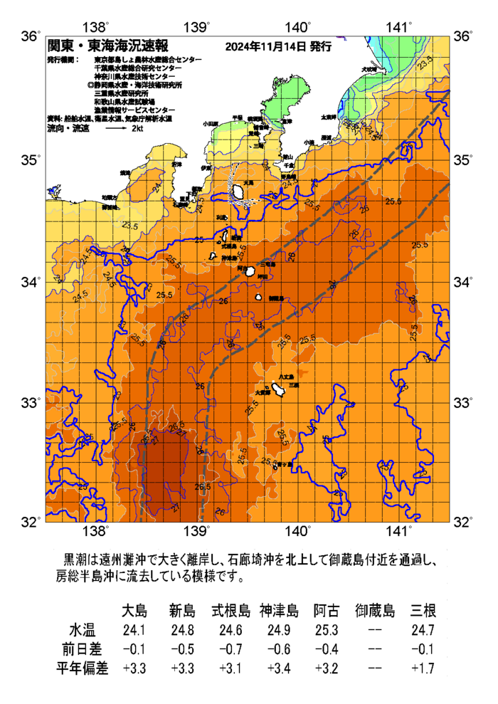海の天気図2024年11月14日
