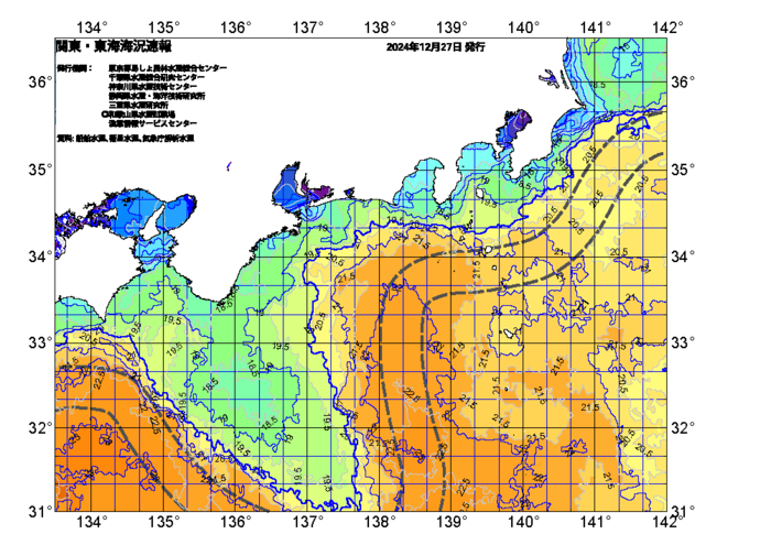広域版海の天気図2027年12月27日