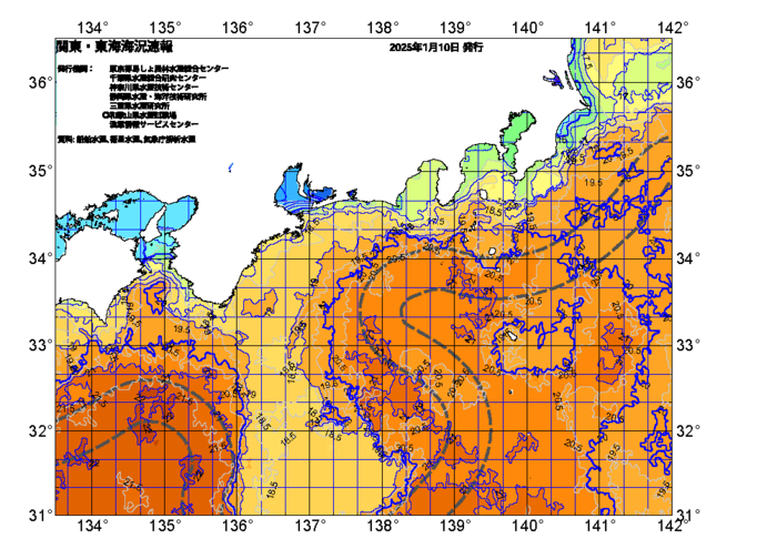 広域版海の天気図2025年1月10日