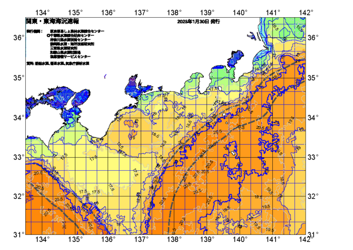 広域版海の天気図2025年1月30日