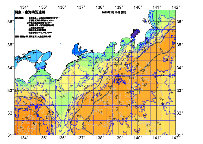 広域版海の天気図2025年2月10日