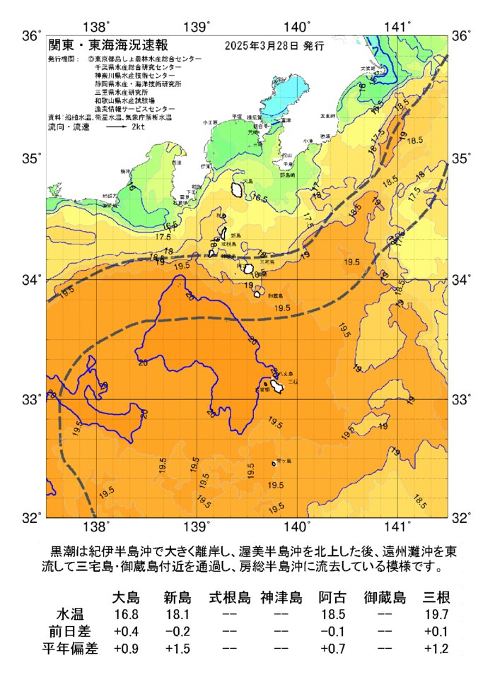 海の天気図2025年3月28日