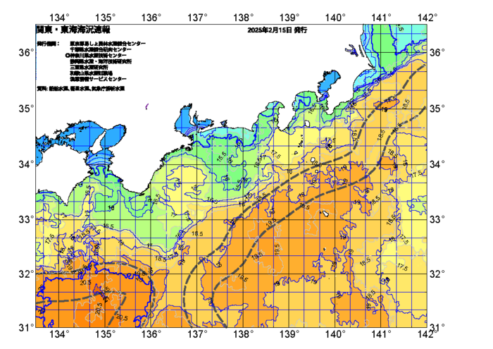 広域版海の天気図2025年2月15日
