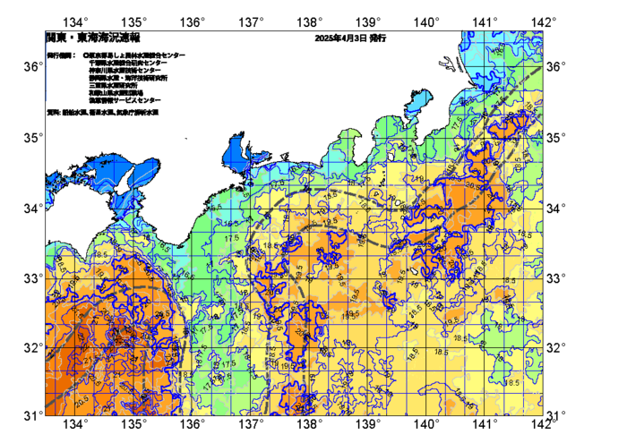 広域版海の天気図2025年4月3日