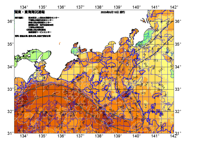 広域版海の天気図2025年6月19日