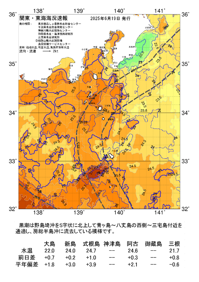 海の天気図2025年6月19日