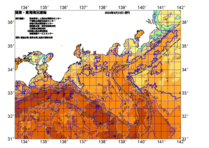 広域版海の天気図2025年6月23日