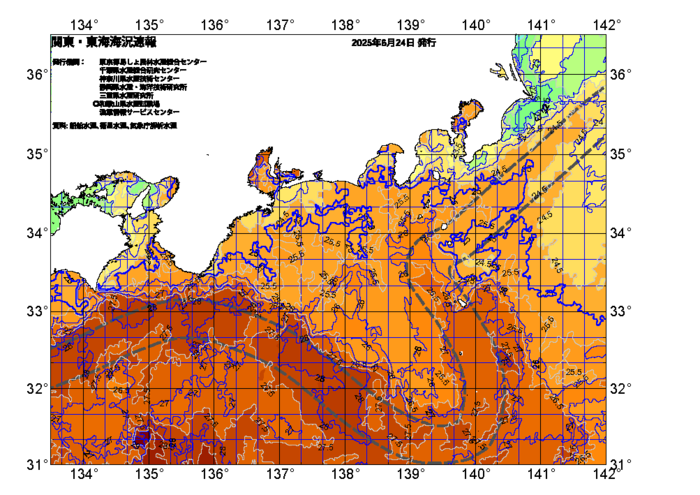 広域版海の天気図2025年6月24日