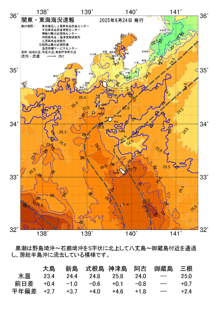 海の天気図2025年6月24日