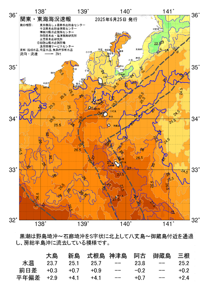 海の天気図2025年6月25日